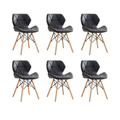 Butterfly Design Ergonomic Chair Set of (Six)- Black