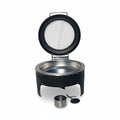 SMTE Luxury Chafing Dish - Round Buffet Server with Glass Lid - Black