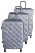 3 Piece Mooistar 29 inch Travel Luggage Suitcase Bag Set - Silver