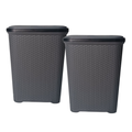 SMTE Foldable Grey Mesh Laundry Basket - 2 Pack