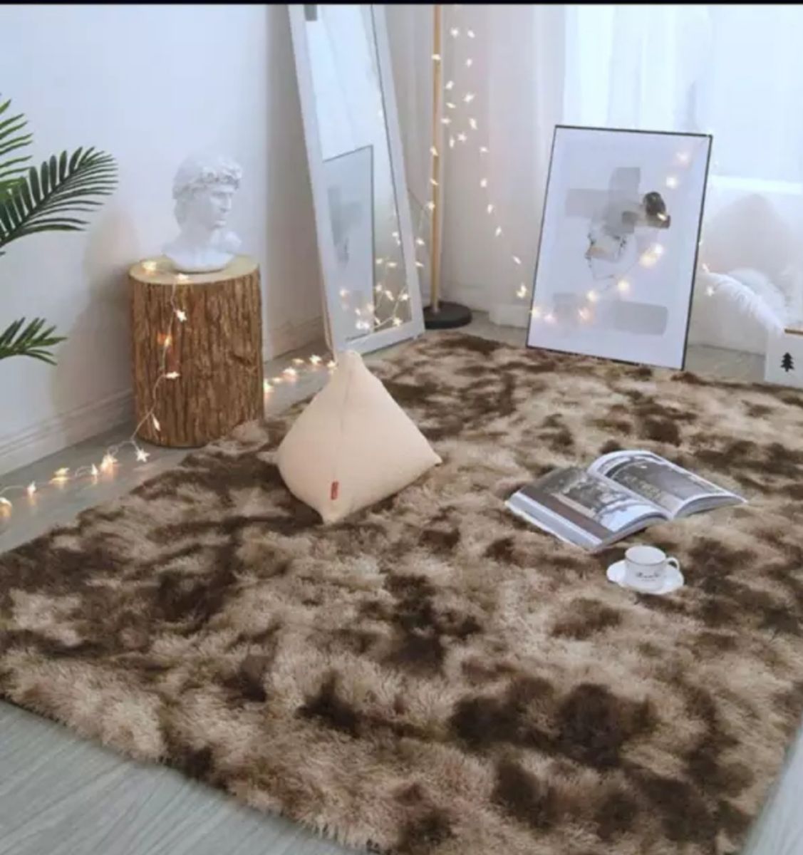 Rugs Shaggy Fluffy Carpets - Gold