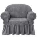Sofa Cover Set - 3.2-Seater + 1-Seater - Stretch Fit - Grey