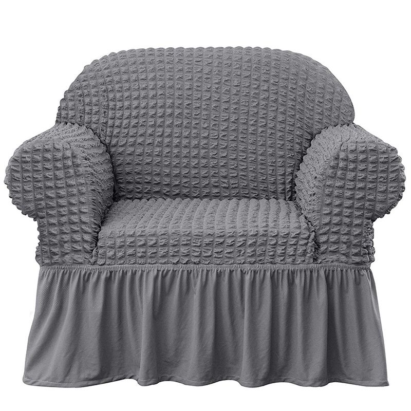 Sofa Cover Set - 3.2-Seater + 1-Seater - Stretch Fit - Grey