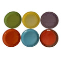 SMTE Rainbow 6-Piece Ceramic Tea Plate Set