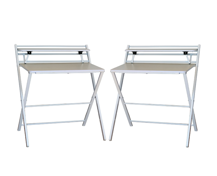 Modern Folding Wooden Multipurpose Workstation - 2 Piece - White
