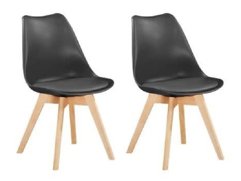 Dining Padded Chair - Set Of 2 - Black