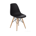 Dining Wooden Leg Chair - Black