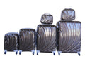 6 Suitcases Travel Trolley Luggage Set - Brown