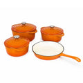 Dolphin 7 Piece Cast Iron Cookware Set - Yellow