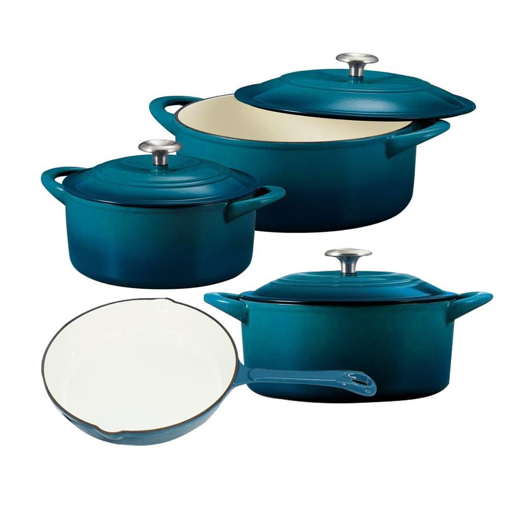 DH - Ceramic pot with lid Enameled Cast Iron - 7Piece