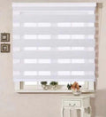 Mordern Readymade Quality Roller Blind ��� Textured White & IYWA Tieback - 180.0 L x 150.0 W cm