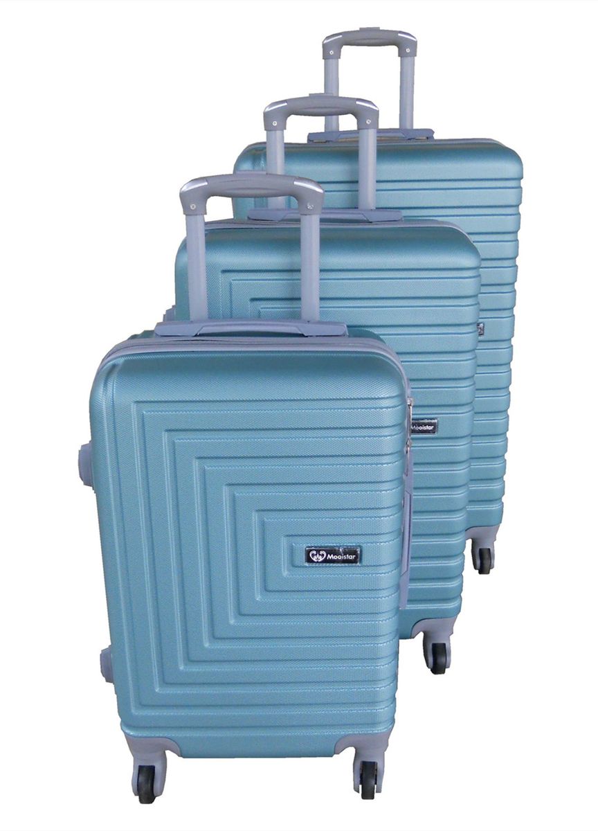 3 Piece Mooistar 28 inch Travel Luggage Suitcase Bag Set - Aqua Green