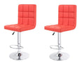 Bar / Kitchen Counter Stools - Set of 2 - Red Colour