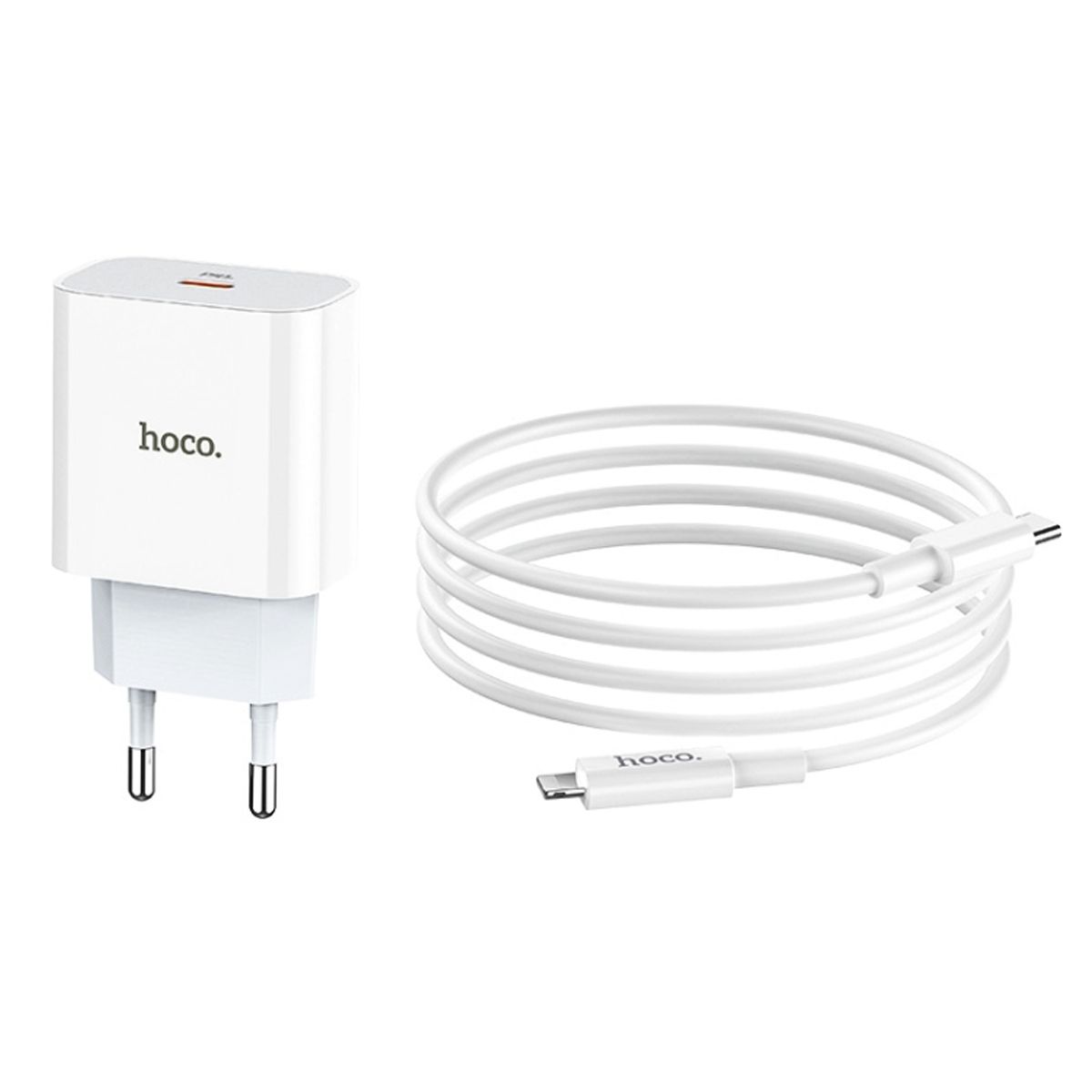 Hoco Smart Phone Fast Charge 20W PD3.0 Plug Adapter with Iphone 1M Cable