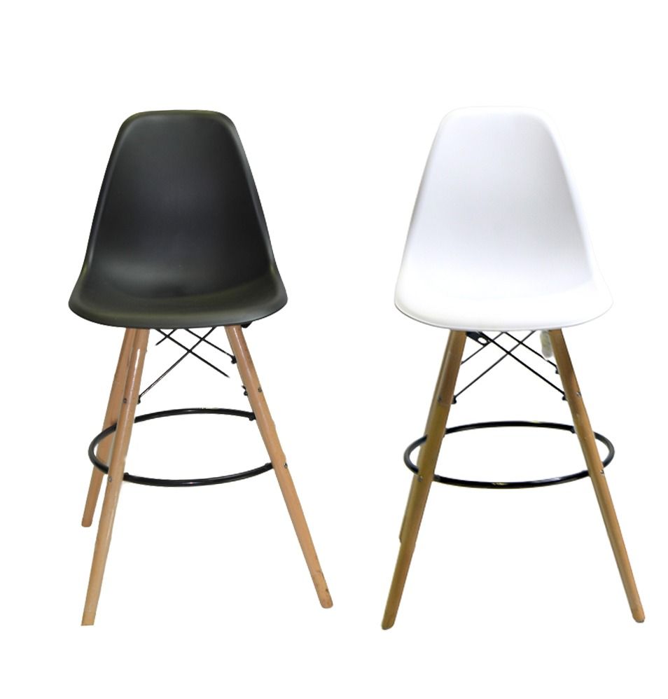 GB Kitchen High Chair Set of 2 - Black and White