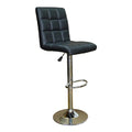 Imprezza Faux leather barstool - Block design - Black