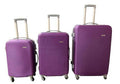 3 Piece Hard Outer Shell Luggage Set - Purple