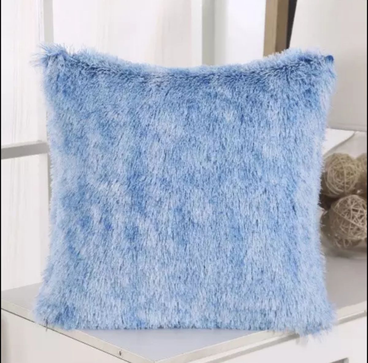 Fluffy Pillow Covers Set - Blue