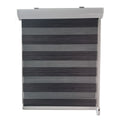 Zebra Roller Blind - Textured Charcoal - 180 L x 150 W cm