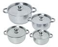 8 Piece Polished Stainless Steel Cookware Set