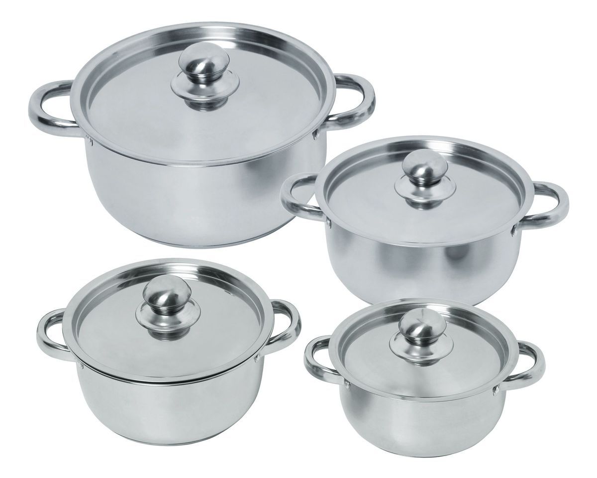 8 Piece Polished Stainless Steel Cookware Set
