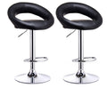 Leather Plush Bar Stools - Set of Two