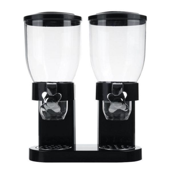 Dual Cereal Dispenser - Black