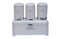 GB Royal Tea Coffee Sugar and Bread Bin Set - Cream