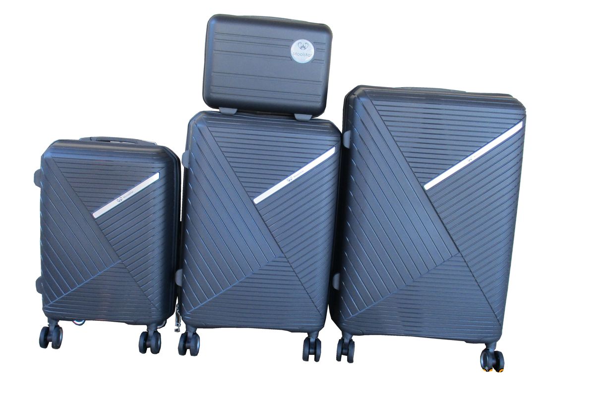 Unbreakable Travel Luggage 4 Piece Suitcases Spinner - Dark Grey
