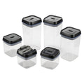 SMTE Airtight Food Storage Container 6 Piece Set BPA Free - Clear