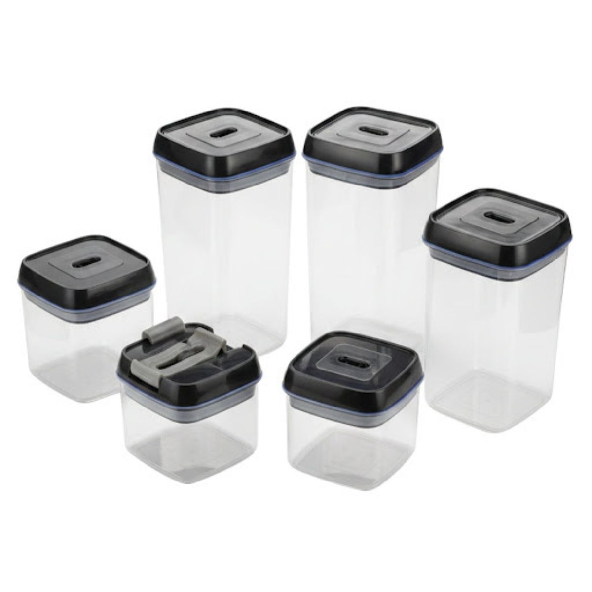 SMTE Airtight Food Storage Container 6 Piece Set BPA Free - Clear