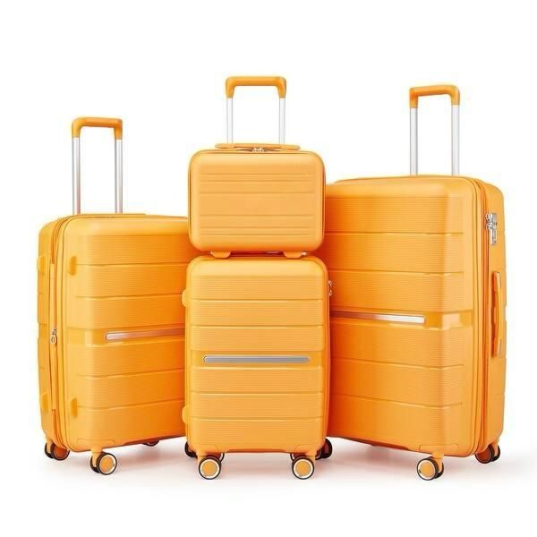 Unbreakable Hardside Travel Luggage 4 Pieces Suitcases Spinner Wheels
