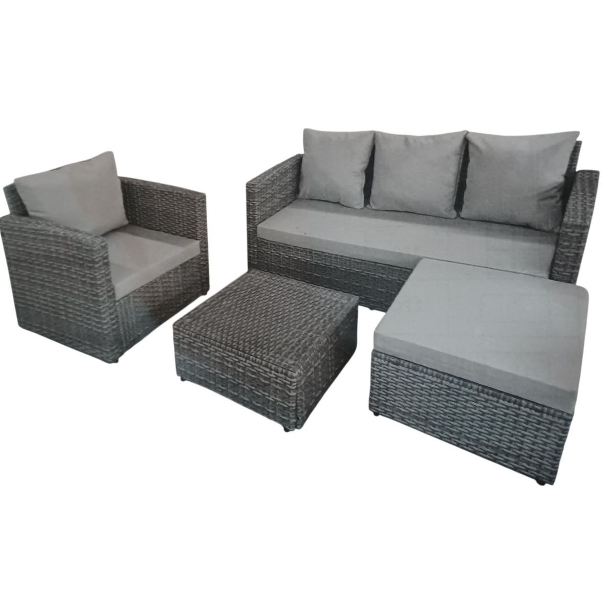 SMTE - TYT-1150 - HM 4-Piece Outdoor Patio Furniture Set (Grey)