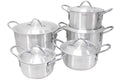 10 Piece Aluminum Pot & Lid Cookware Set - Prime