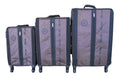 Trolley 3 Piece Travel Luggage Spinner - Rainproof Silk - Brown