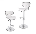 Bar Stools / Kitchen Counter Breakfast Chairs - 2 Pack - White