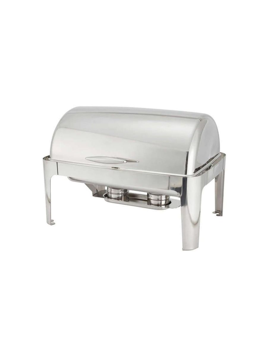Stainless Steel Rectangular Roll Chafing Dish With Lid