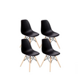 Dining Chair Set of 4 - Black