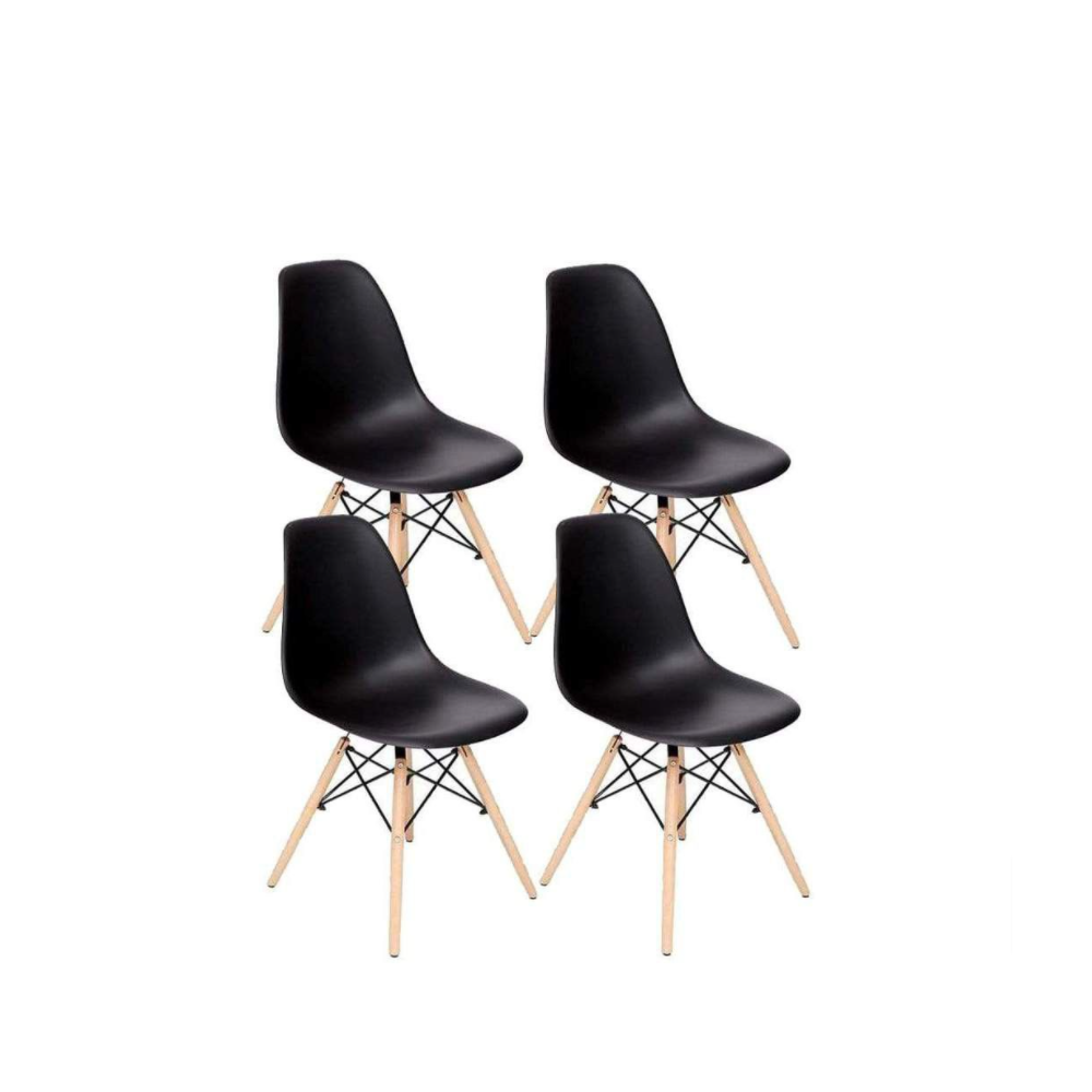 Dining Chair Set of 4 - Black