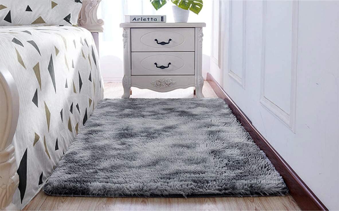 Shaggy Fluffy Rug - Light Grey Mix