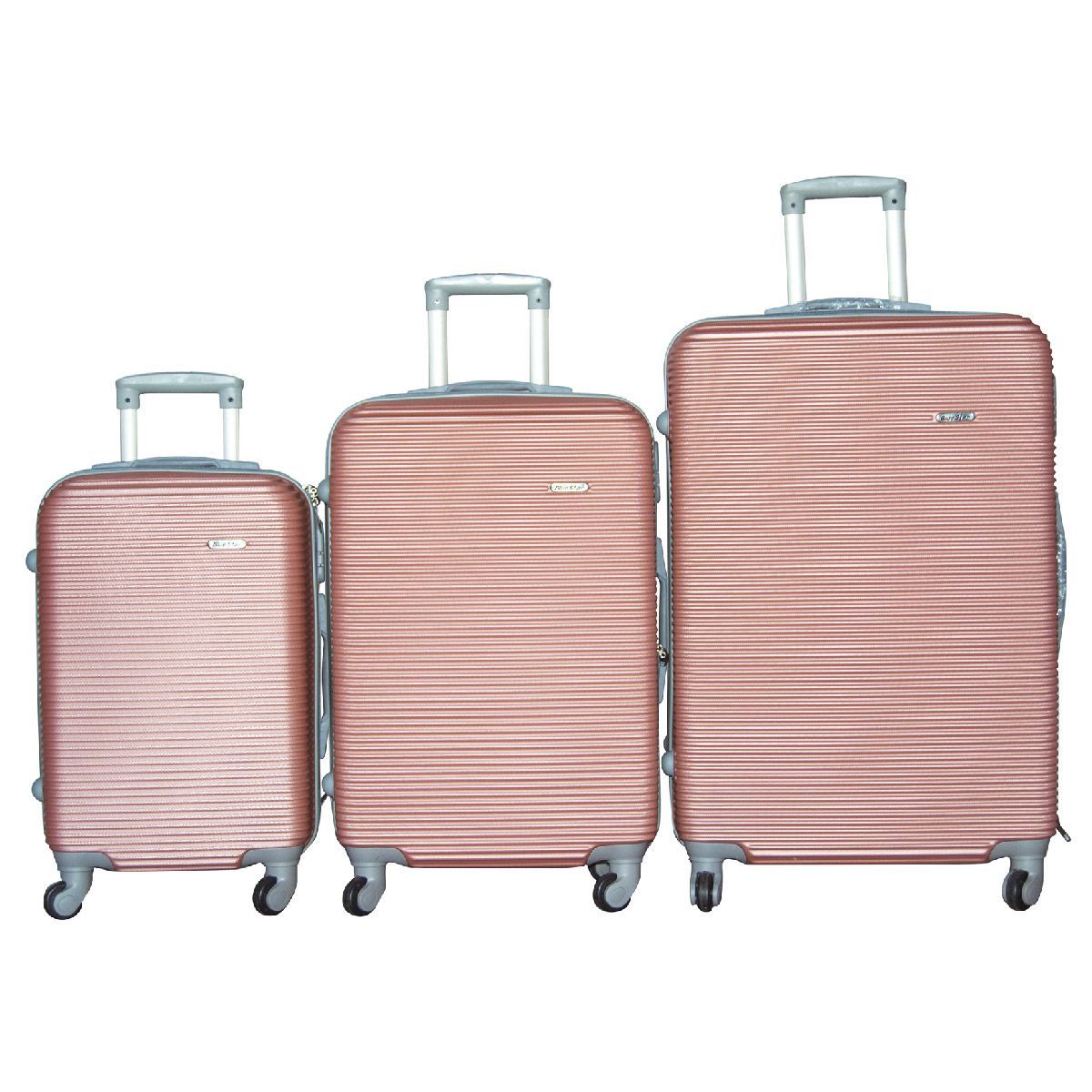 3 Piece Hard Outer Shell Luggage Set - 31inch - Rose Gold