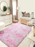 Three Tone Fluffy Carpet - Shaggy & Foldable Rug Pink