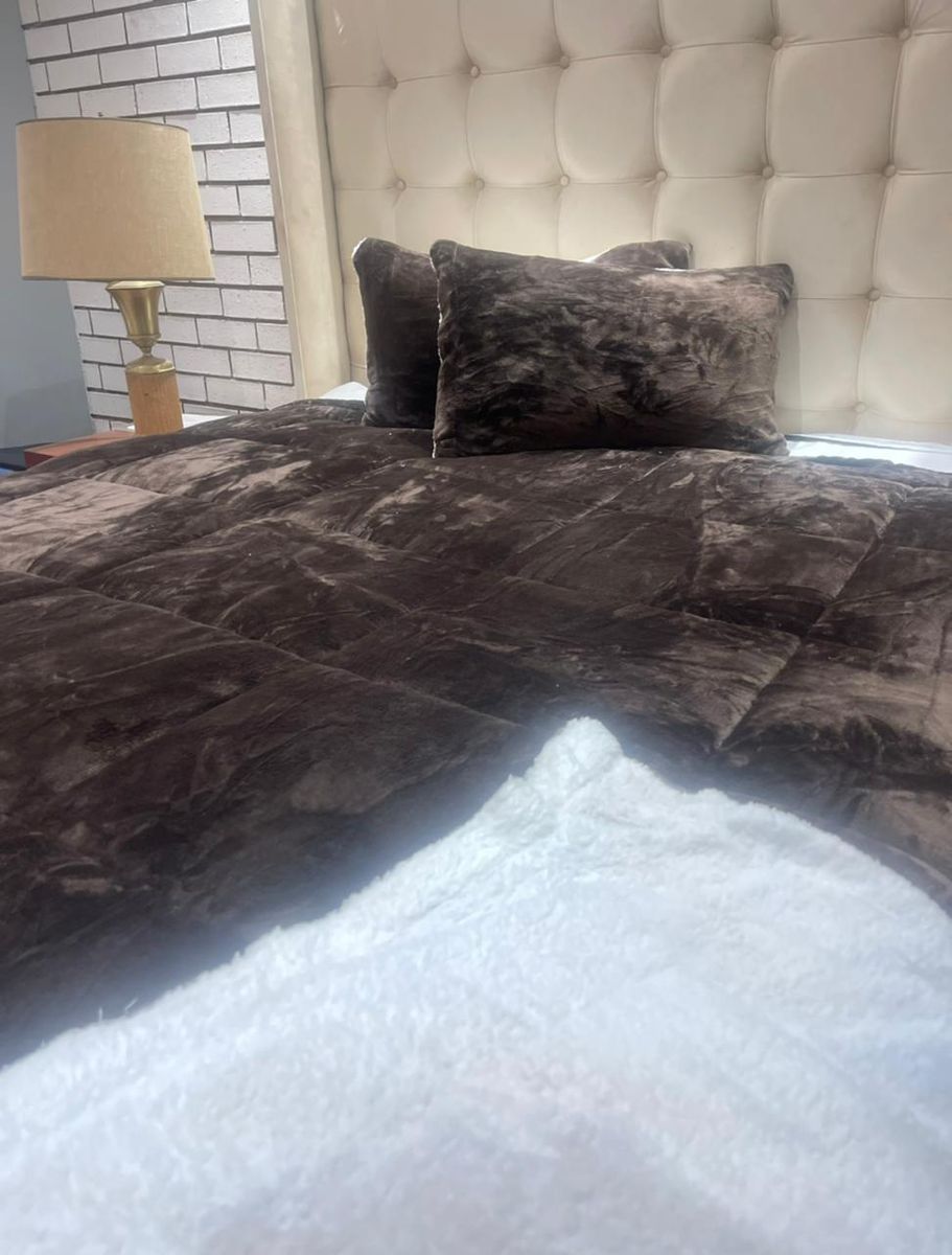 3 Pieces Fleece Comforter Set 17 - Double
