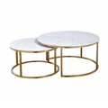 MC - Marble Round Top Nested Tables