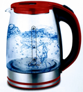 Cordless Electric Glass Kettle 2 Litre - Red