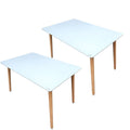 Set Of 2 - S-124T MDF Dining Table , Modern Tables - White