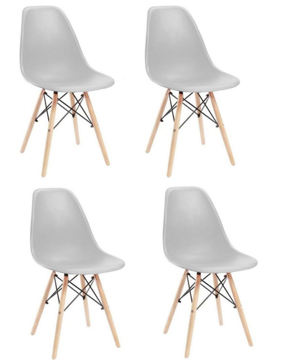 Wooden Leg - Four Pack - Grey Colour
