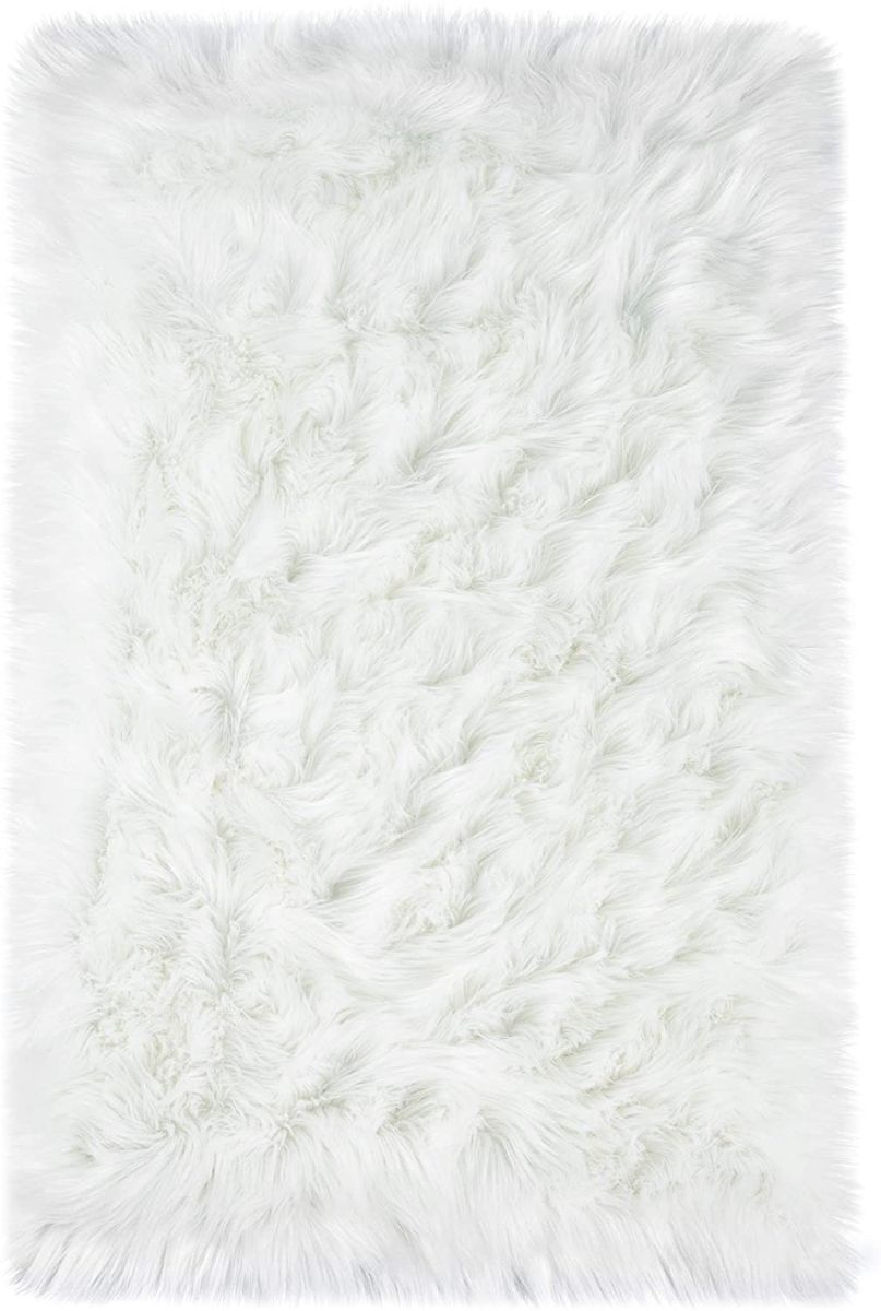 Faux Fur Soft Rug/Carpet - White