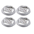 15m Extension Cord With A Two-Way Multi-Plug Extension Lead Bulk 4 Pack