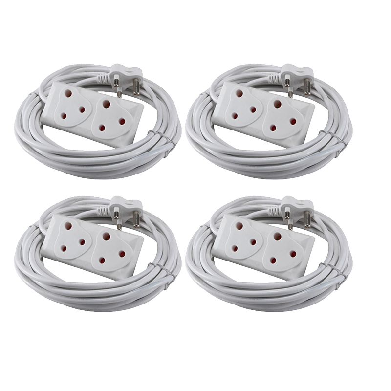 15m Extension Cord With A Two-Way Multi-Plug Extension Lead Bulk 4 Pack
